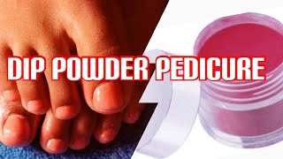 😱 DIP POWDER PEDICURE NAIL ART SO FAST AND EASY [upl. by Didier299]