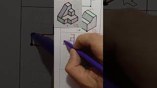 Resolución de ejercicio2 dibujo isometrico tutorial [upl. by Odnomar]