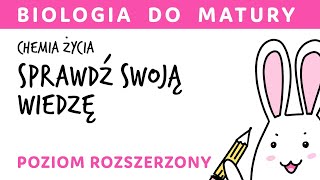 Sprawdź swoją wiedzę Test z działu Chemia życia  biologia rozszerzona liceum matura [upl. by Hadeehsar]