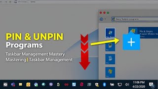 How to Easily Pin and Unpin Programs on the Windows Taskbar  Mastering Taskbar Management [upl. by Alesram]