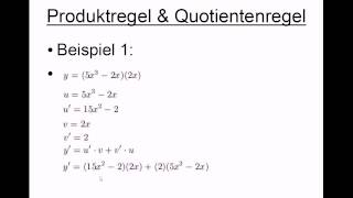 Produktregel und Quotientenregel [upl. by Casandra]