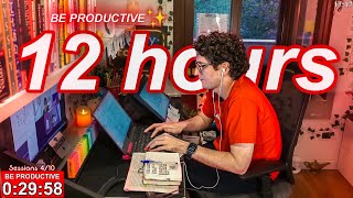 STUDY WITH ME LIVE  12 HOURS ✨ Harvard Alumnus Chill Work With Me Rain Sounds Pomodoro Timer [upl. by Ndnarb536]