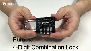 User Guide  How to Set and Reset Puroma 4 Digit Combination Lock  Official Ver [upl. by Clarence]