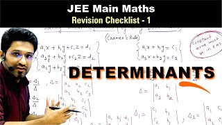 Determinants  Revision Checklist 1 for JEE Main Maths [upl. by Idzik]