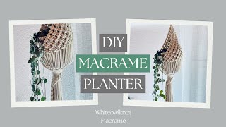 Macrame Plant Hanger Tutorial  Pod Hanging Planter  Macrame DIY Easy Pattern [upl. by Crichton]