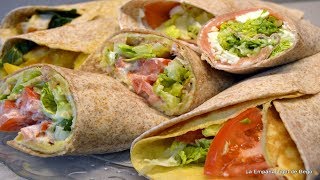 Wraps ó Burritos con 3 Rellenos y 3 Salsas Originales y faciles [upl. by Stratton]