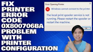 How To Fix Printer Error Code 0x800706ba Problem With The Printer Configuration [upl. by Dott]