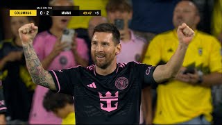 Lionel Messi scores two goals including a RIDICULOUS free kick vs Columbus in the first half [upl. by Gyasi354]