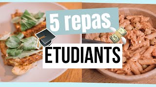 5 idées de plats pour étudiants 50  Facile pas cher rapide et bon [upl. by Samantha]