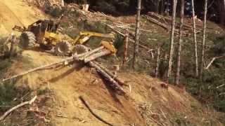 Skidder Tigercat 635D Steep Slope Operation [upl. by Zimmer]