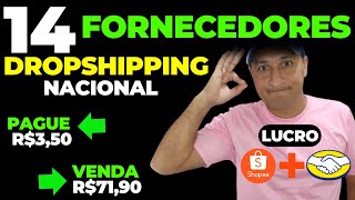 14 FORNECEDORES DROPSHIPPING PARA GANHAR DINHEIRO E FAZER RENDA EXTRA MERCADO LIVRE SHOPEE [upl. by Nyvek598]