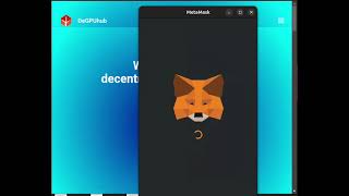 DeGPUhub Worlds first AI decentralized marketplace ai crypto tech metamask [upl. by Haleeuqa]