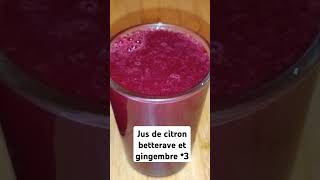 Jus de betterave citron et gingembre  4 001 cuisine food cooking lemon ginger beetroot tea [upl. by Endora]