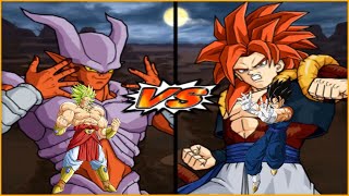 Dragon Ball Z BT3  Super Janemba amp LSSJ Broly VS SSJ4 Gogeta amp Vegito Request Match [upl. by Ree]