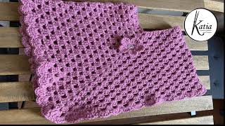 Tutorial uncinetto Poncho Lurex Bambina [upl. by Akinot252]