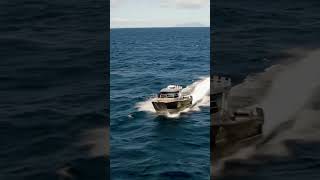 Kingfisher 670 Powercat punching through the wind and tide 🔥👊👌😎 fishing powercat powercatamaran [upl. by Segroeg]