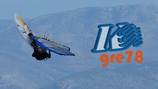 Addicted  extreme windsurfing action waves greece gre78 kousgr [upl. by Oinotnaocram]