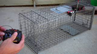 Remote control cage trap [upl. by Ayahc]