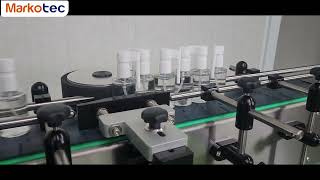 Orientation Round Bottle Labeler｜Markotec labelingmachine roundbottlelabeler [upl. by Wurst]