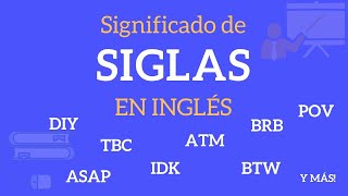 Abreviaturas y Siglas en Inglés  ¿Qué significan [upl. by Gere]