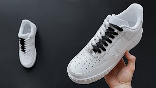 HOW TO DOUBLE LACE YOUR SHOES NIKE AIR FORCE 1 LOW [upl. by Oniuqa]