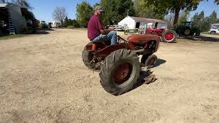 1945 Allis Chalmers C 2WD NF gas Woods L59 mower 540 PTO 124x24 tires SN 35375 [upl. by Eileen]