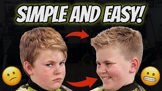 Super Easy Boys Haircut Tutorial ✂️ How To Cut Hair at Home [upl. by Onairam]