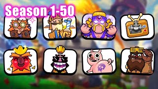 ALL Season 150 Emotes In Clash Royale  Every Season Emote [upl. by Yentuoc2]