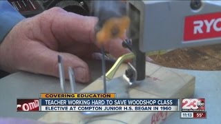 Compton Junior High teacher working to save Woodshop Class [upl. by Myrlene]