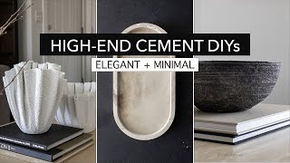 HIGHEND CONCRETE DIY DECOR HACKS vase vintage pottery modern trays [upl. by Eda]