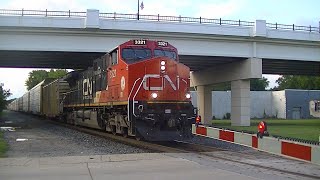 CN 3321 CN 2884 Southbound Autoracks And Internodal Fond Du Lac Wisconsin Pet Rescue Spot 07052024 [upl. by Acyre]