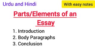 Discuss the PartsElements of an Essay  Expository Writing [upl. by Etnauj]