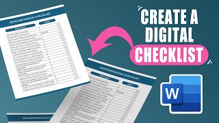 Create a fillable checklist  digital form in Word [upl. by Rodolphe89]