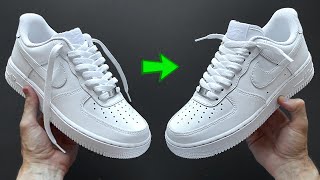 HOW TO LACE NIKE AIR FORCE 1 LOOSE FOR LONG LACES [upl. by Yrocej]