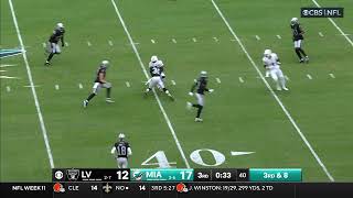 Tua Tagovailoa threads needle to complete 18yard pass and catch with Tyreek Hill [upl. by Tillio]