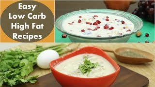 Easy Low Carb High Fat Recipes  Mushroom Egg Soup  Yogurt Fruit Salad [upl. by Ecnerret]