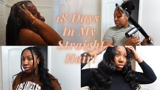 I’m a STRAIGHT NATURAL❓ 18 Days in My Straight Hair [upl. by Einnhoj731]