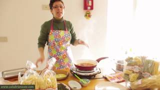 Calabrian pasta with wild Asparragus and Pancetta recipe [upl. by Dorrej]