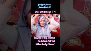 Hijab Tutorial With Earrings 🌷  Eid Hijab Tutorial  Wedding Hijab Tutorialshortshijabhijabstyle [upl. by Shivers]