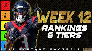 Top 40 Wide Receiver Rankings  Week 12 Fantasy Football [upl. by Mloclam]