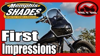 Road Warrior Fairing First Impressions Memphis Shades Dyna Street Bob [upl. by Akirahs]