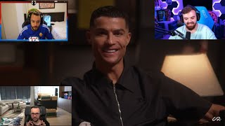 STREAMERS REACCIONAN AL CANAL DE CRISTIANO RONALDO [upl. by Naltiak465]