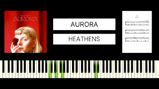 AURORA  Heathens BEST PIANO TUTORIAL amp COVER [upl. by Appledorf547]