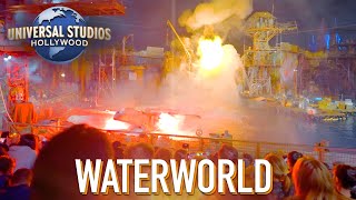 WaterWorld at Night 4K Universal Studios Hollywood 2024 [upl. by Ahtiekal307]