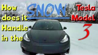 Tesla Model 3 RWD How’s it in the SNOW [upl. by Tebazile]