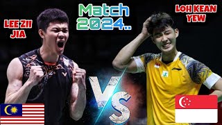 Match 2024  Lee Zii jia MAS Singkirkan pemain Hebat Loh Kean Yew SGP  Highlight [upl. by Aicened144]