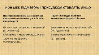 Тире між підметом і присудком Українська мова 11 клас [upl. by Ttessil]