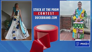 New York teenage duct tape designers reach Stuck at Prom finals [upl. by Aciras864]