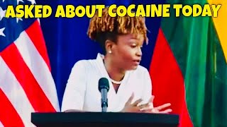 Karine Pulls a Sgt Schultz quotKNOWS NUHTHINGquot when asked about Update on Cocaine at the White House [upl. by Amerigo]