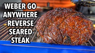 How to Reverse Sear a Steak in a Weber Go Anywhere [upl. by Annaitsirhc729]